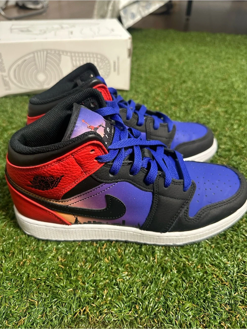 Jordan Skyline Mid Sneakers - Red / Purple / Black